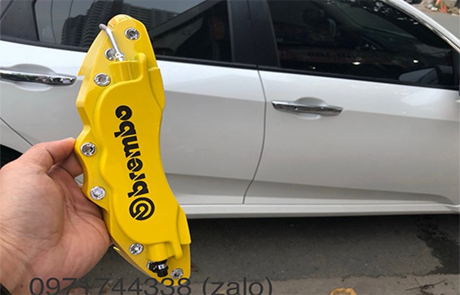 ỐP HEO DẦU BREMBO BẰNG NHÔM MÀU VÀNG CHO NHIỀU DÒNG XE