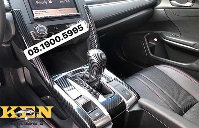 BỘ ỐP CACBON KHU CẦN SỐ CHO HONDA CIVIC GIÁ RẺ