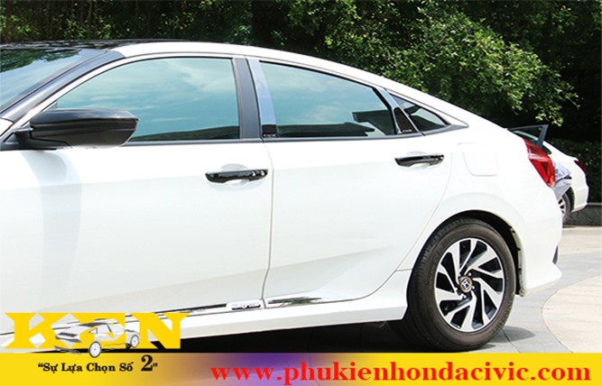 ỐP TAY NẮM CỬA ĐEN BÓNG CHO HONDA CIVIC MẪU MỚI