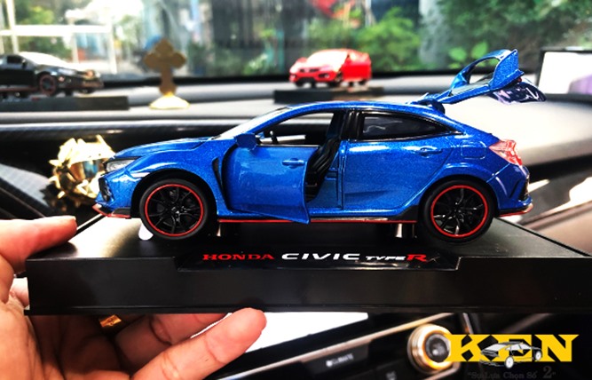 XE MÔ HINH HONDA CIVIC TYPE R MÀU XANH