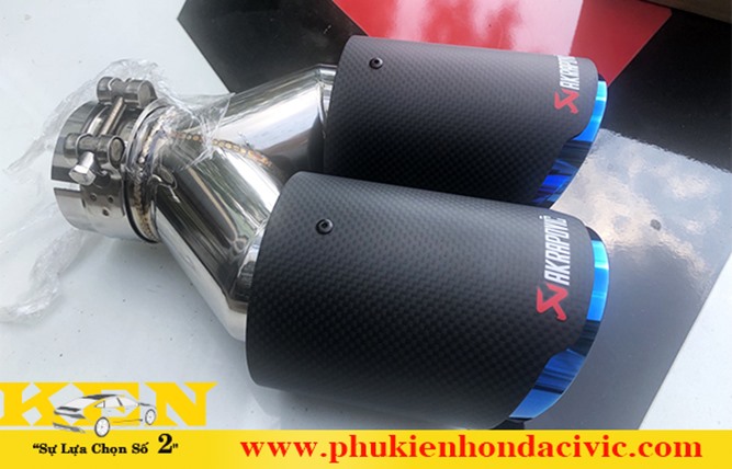 CHỤP PO AKRAPOVIC CACBON MỜ LỎI TITAN