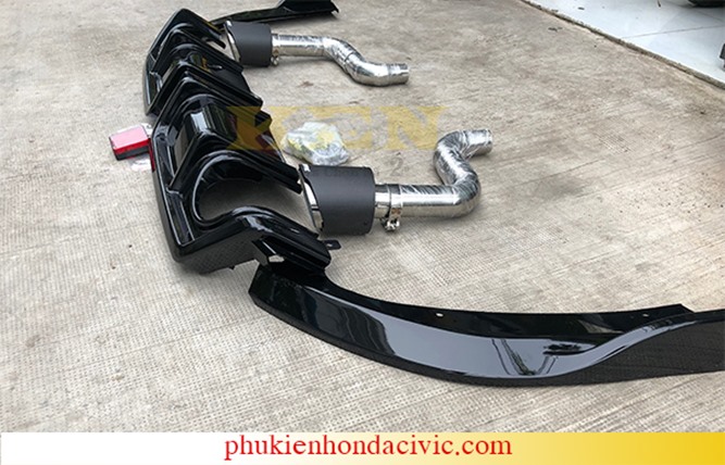 LIP CHIA PO KIỂU ĐÈN F1 VÀ CHỤP PO CACBON DÀNH CHO HONDA CIVIC