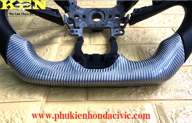 VOLANG CACBON FIBER TRẮNG DÀNH CHO HONDA CIVIC